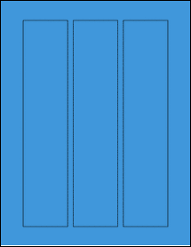 Sheet of 2" x 9.25" True Blue labels