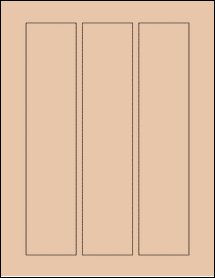 Sheet of 2" x 9.25" Light Tan labels