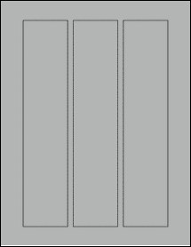 Sheet of 2" x 9.25" True Gray labels