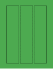 Sheet of 2" x 9.25" True Green labels