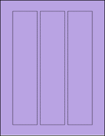 Sheet of 2" x 9.25" True Purple labels