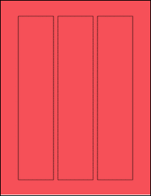 Sheet of 2" x 9.25" True Red labels