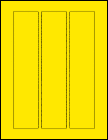 Sheet of 2" x 9.25" True Yellow labels