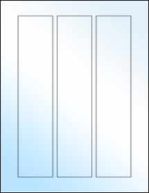Sheet of 2" x 9.25" White Gloss Inkjet labels