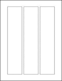 Sheet of 2" x 9.25" Standard White Matte labels