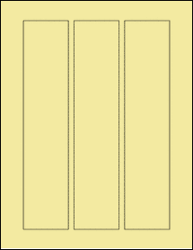 Sheet of 2" x 9.25" Pastel Yellow labels