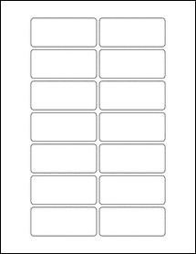 2.875" x 1.25" Blank Label Template - OL2894