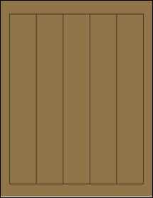Sheet of 1.5" x 9.5" Brown Kraft labels