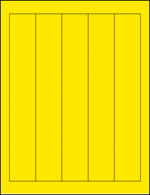 Sheet of 1.5" x 9.5" True Yellow labels