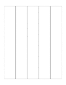 Sheet of 1.5" x 9.5" Aggressive White Matte labels