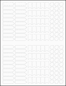 Sheet of 1.5069" x 0.4" Removable White Matte labels