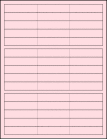 Sheet of 2.63" x 0.66" Pastel Pink labels