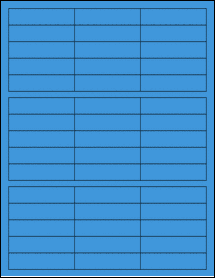 Sheet of 2.63" x 0.66" True Blue labels