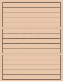 Sheet of 2.63" x 0.66" Light Tan labels