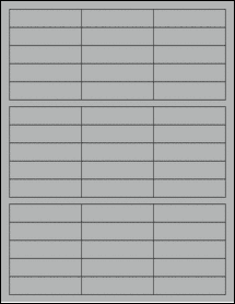 Sheet of 2.63" x 0.66" True Gray labels