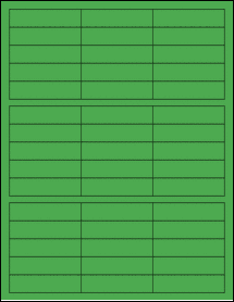 Sheet of 2.63" x 0.66" True Green labels