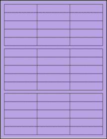 Sheet of 2.63" x 0.66" True Purple labels