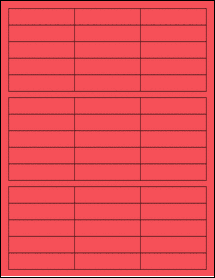 Sheet of 2.63" x 0.66" True Red labels