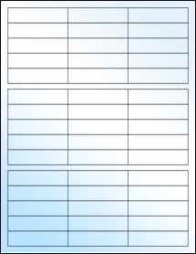 Sheet of 2.63" x 0.66" White Gloss Laser labels