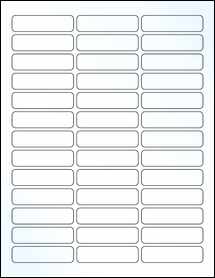Sheet of 2.4568" x 0.6422" Clear Gloss Laser labels
