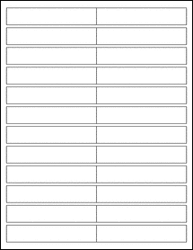 4" x 0.75" Blank Label Template - OL2910