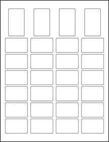 Sheet of 1.75" x 1.125"  labels