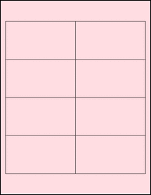 Sheet of 3.9764" x 2.1654" Pastel Pink labels