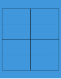 Sheet of 3.9764" x 2.1654" True Blue labels