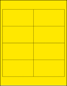 Sheet of 3.9764" x 2.1654" True Yellow labels
