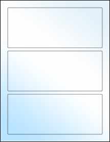 Sheet of 7.375" x 3.125" White Gloss Laser labels