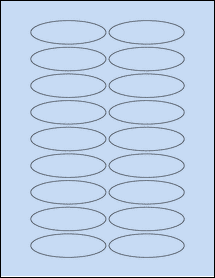 Sheet of 3" x 0.9375" Pastel Blue labels