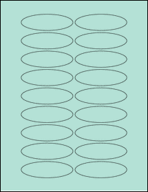 Sheet of 3" x 0.9375" Pastel Green labels