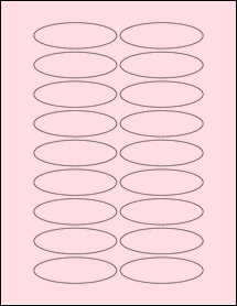 Sheet of 3" x 0.9375" Pastel Pink labels