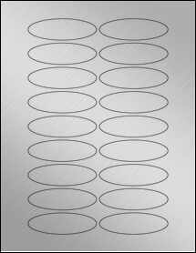 Sheet of 3" x 0.9375" Weatherproof Silver Polyester Laser labels