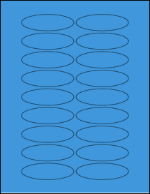 Sheet of 3" x 0.9375" True Blue labels