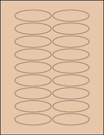 Sheet of 3" x 0.9375" Light Tan labels