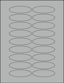 Sheet of 3" x 0.9375" True Gray labels