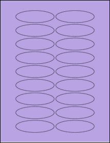 Sheet of 3" x 0.9375" True Purple labels