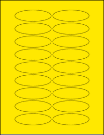 Sheet of 3" x 0.9375" True Yellow labels