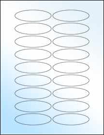 Sheet of 3" x 0.9375" White Gloss Inkjet labels