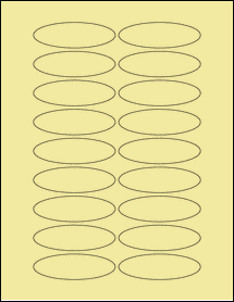 Sheet of 3" x 0.9375" Pastel Yellow labels