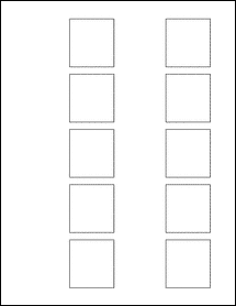 Sheet of 1.6111" x 1.7361"  labels