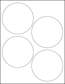 Sheet of 4.125" Circle  labels