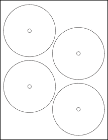 Sheet of 4.125" Circle  labels