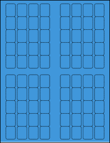 Sheet of 0.75" x 1" True Blue labels
