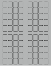 Sheet of 0.75" x 1" True Gray labels