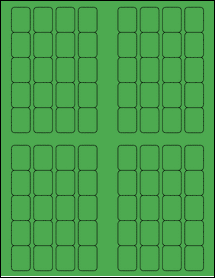 Sheet of 0.75" x 1" True Green labels