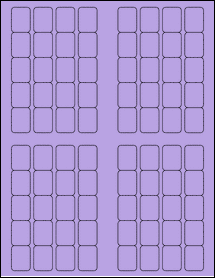 Sheet of 0.75" x 1" True Purple labels