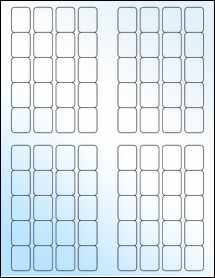 Sheet of 0.75" x 1" White Gloss Inkjet labels