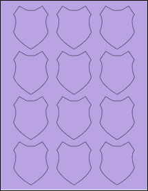 Sheet of 2" x 2.5" True Purple labels